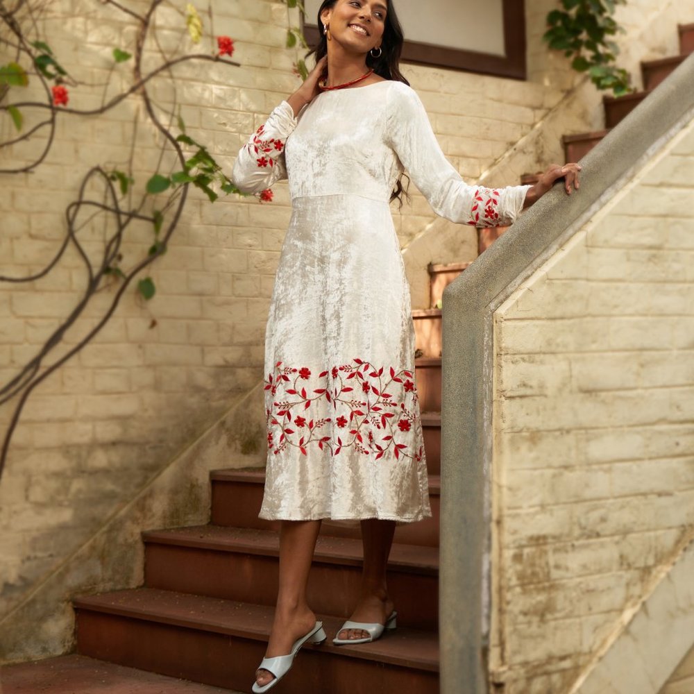 Transcend, Marble Dress Inspired by Taj Mahal